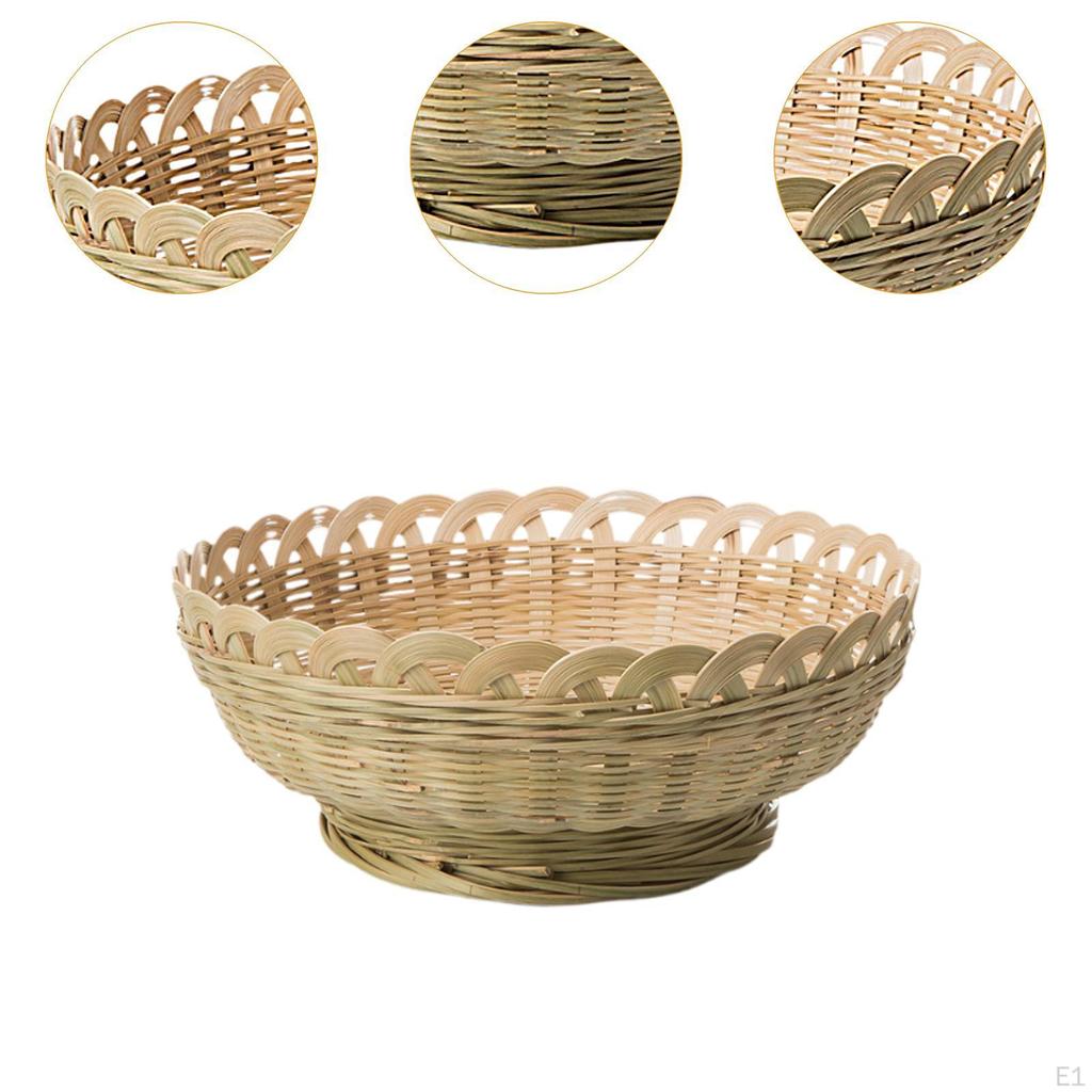 Bamboo Basket, Fruit And Vegetable Holder, Handmade, Rustic, Housewarming Gift, Rack, Storage