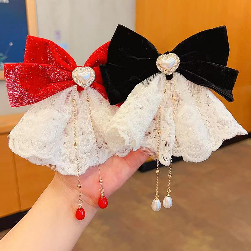 Child's Big Bow Hairpin: Cute Baby Girl's Head Clip for New Year