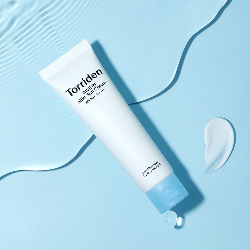 Torriden Mild Sun Cream 60ml Sunscreen Moisturizing Hydration Panthenol Hyaluronic Acid Dry Skin Vegan Formula Korean Cosmetics Skincare Dive-In