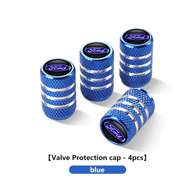 4PCS Car Logo Wheel Tire Valve Stem Caps Airtight Cover Auto Interior Accessories For Ford mk2 mk3 Ranger Mondeo mk4 S-MAX Kuga