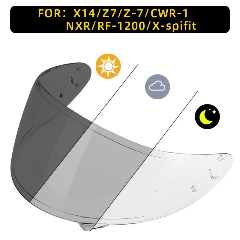 Motorradhelm Farbwechselndes Visier X14+Z7+Z8+RX7X+SM961 Integralhelm Farbwechselndes UV-beständiges Visier