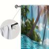 Ocean Scenery Printed Curtain for Home Decor - Rod Pocket Window Treatment for Bedroom, Kitchen, Living Room