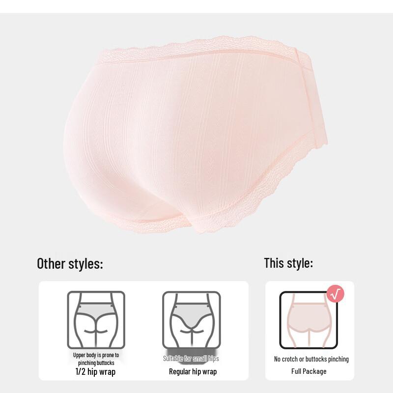 Audifen Women's Antibacterial Cotton Lace Briefs