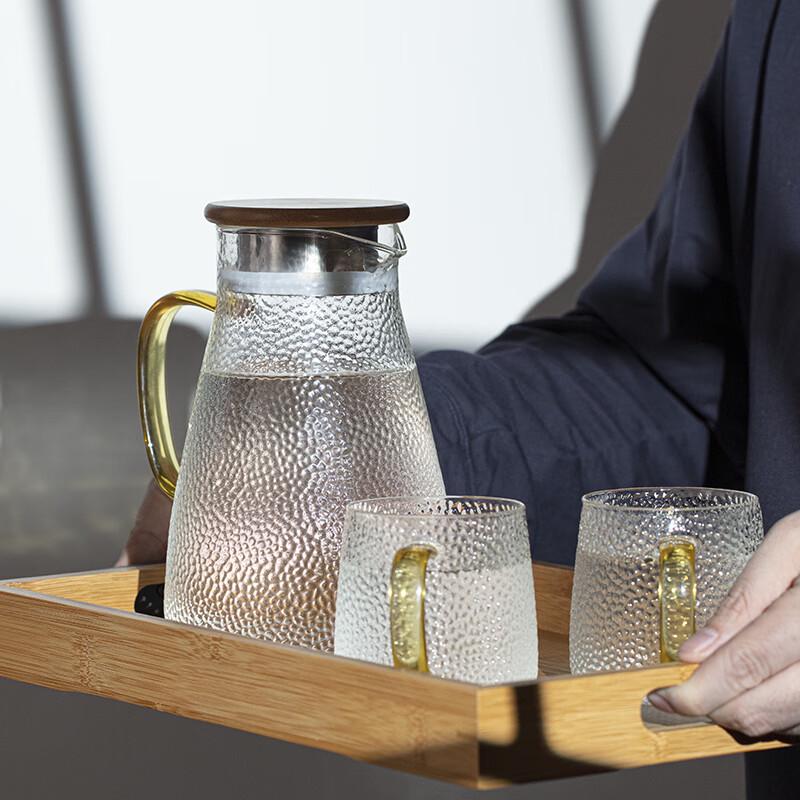 Beiyipin Hammered Glass Cold Water Pitcher Set