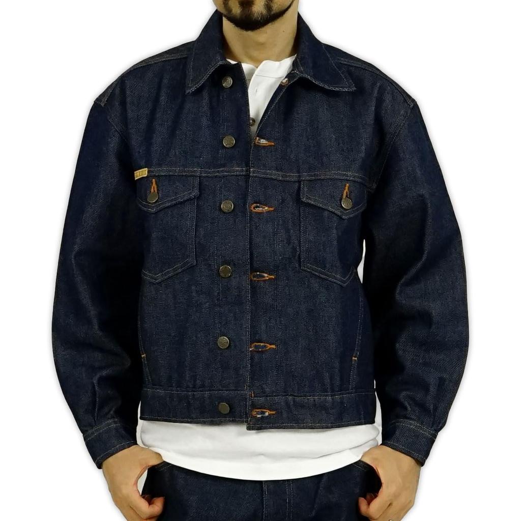 Prison Blues Denim Western Rigid Size L Jacket, Blue,