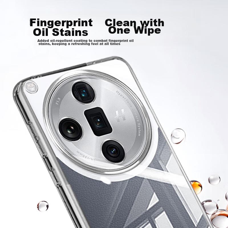Phone Case for OPPO FindX7ultra, for FindX7ultra, Full Lens Protection, Simple Skin-Friendly Transparent Soft Case, Fingerprint-Resistant Outer