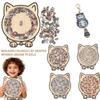 135 PC Wood DIY Crafts Morandi-Colored Cat Shaped Wooden Jigsaw Puzzle for Adults Teens, Cute Cats Outlines Frame Home Decor