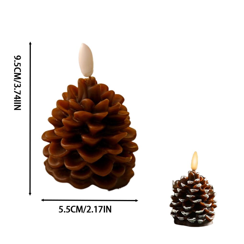 2 Kerzen Flammenlose Kerze Weihnachts-Tischdekoration Kerzen und Bequemes Reines Wachs, Innen Außen Weihnachten