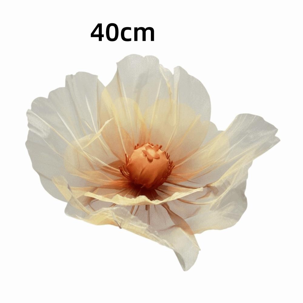 Single Flower Head Simulated Flower Silk Mesh Yarn Large Poppy Silk Screen Flower Beautiful Decoration Stand Props