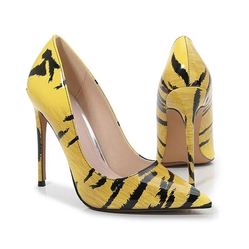 Dámské noční klub Sexy barevné Banquet Party Catwalk Módní Pracovní obuv 12cm podpatek WZ