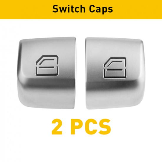 2* Switch Window Repiar SWITCH For BUTTONS Caps Mercedes C300 C63 GLC300 C-Class