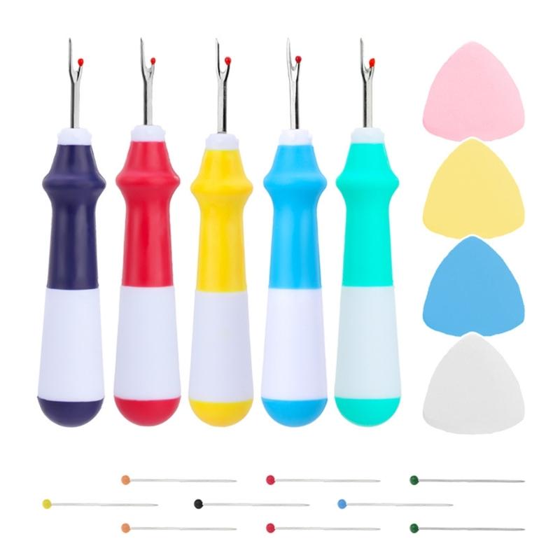 

5 Set Sewing Seam Rippers Sewing Pins Thread Remover Tailors Chalk Stitching Remover Tool Stitching Thread Unpicker 1