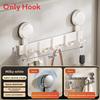 Space Aluminum Suction Cup Hook Set With Multiple Load Capacity For Bathroom And Home Storage