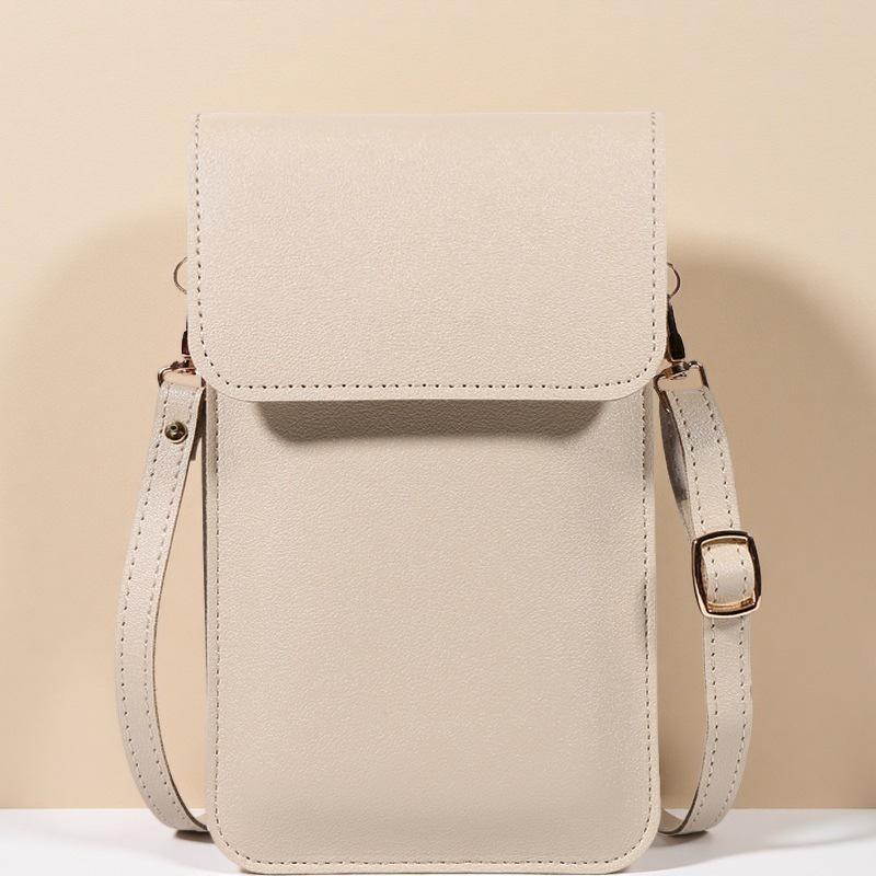 Damen Touchscreen PU-Leder Crossbody Handytasche - Klein, Einfach, Vertikaler Stil für den Sommer