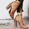 Chunky High Heeled Sandals Women Round Head Sandals