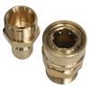 1 Pair Pressure Washer Quick Connector M22 3/8in Male To M22 Male Quick Release Quick-connect Joint Car Washing Machine