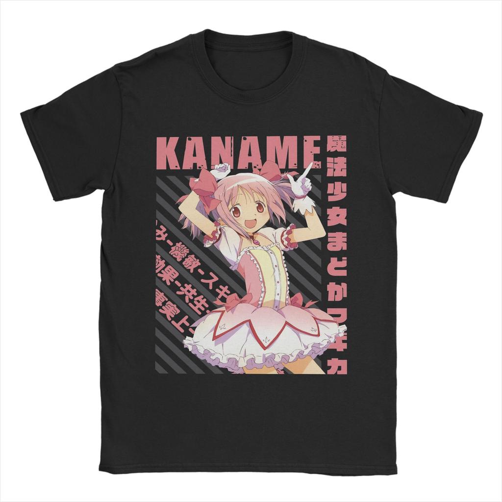 T-shirt Mahou Shoujo Homura Akemi Homme Col Rond Coton T-shirt Madoka Magica Anime Manches Courtes T-shirts Cadeau d'Anniversaire Vêtements