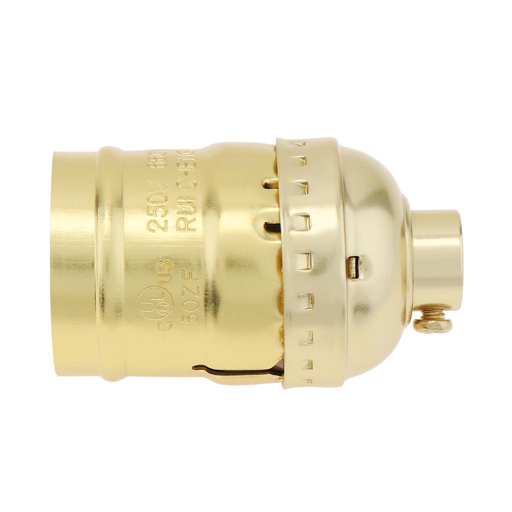 E26 / E27 Socket Vintage Retro Lamp Holder Aluminum Bulb Light Screw Sockets 4 Colors with Switch 110V/220V