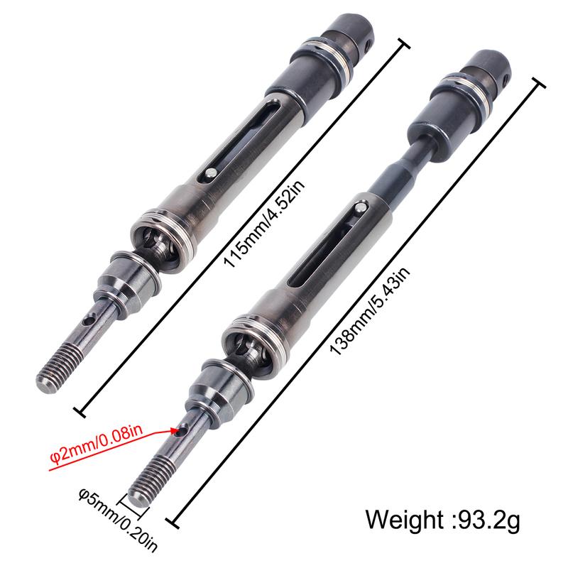 Steel CVD Front Rear Drive Shaft Set for 1/10 Traxxas Slash 4X4 Slash Rustler VXL Stampede 4X4 VXL Car Upgrade Parts