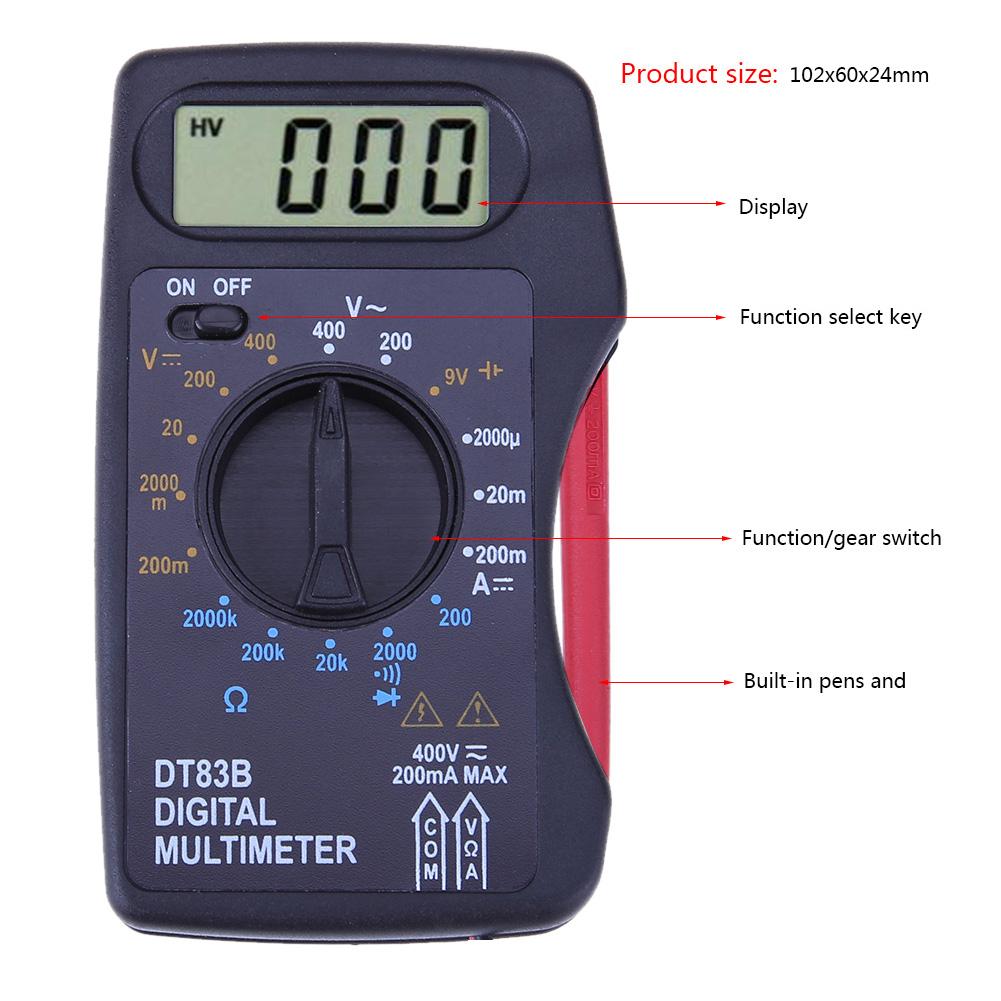 Portable Digital Multimeter Ultra Thin Multifunctional Smart Multimeter High-precision Auto Range for Electrician Supplies