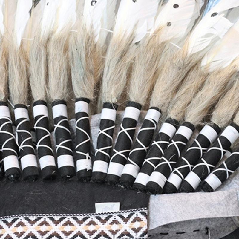 Federkopfschmuck Zarte Ethnische Amerikanische Indianer Kopfbedeckung Afrikanischer Stammeshäuptling Bühne Halloween Party Haarband