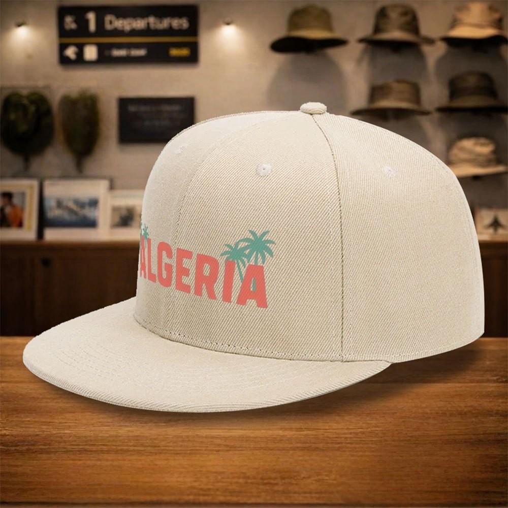 Algeria Palm Trees Graphic Baseball Cap Unisex Polyester Casual Street Style Adult Headwear