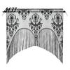 Fledermaus-Design Fensterdekoration Halloween Gruselige Gardine, Schädel und Muster Transparenter Spitzenvorhang, Dekorationsbehandlung Lichtfilternde Gotische Gardine