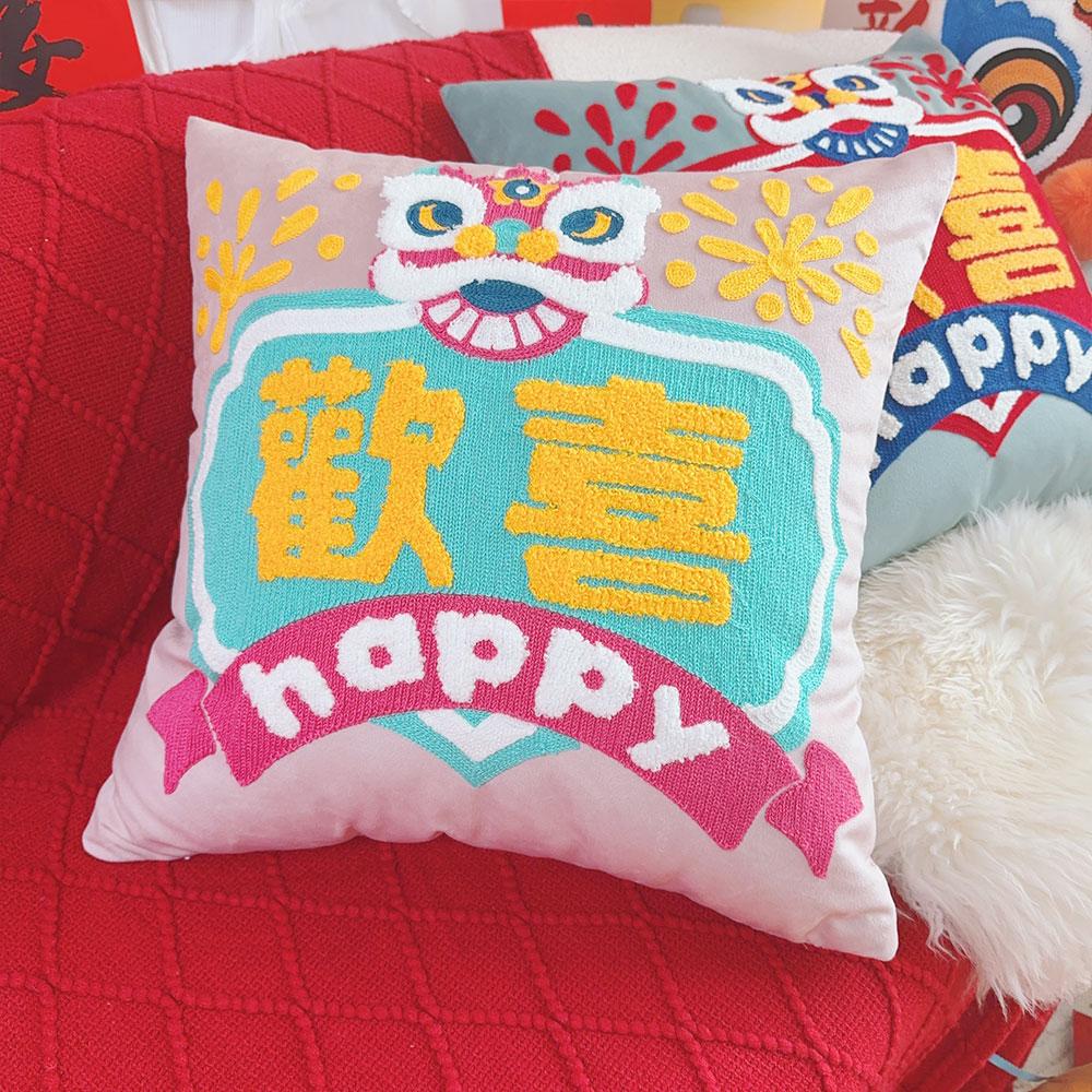 Embroidery Velvet Cushion Cover Luxury European Pillow Cover Gold PillowCase Geometry Home Decorative Sofa Throw Pillow