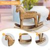 Wooden Horse Statue Rocking Figurine Housewarming Gift Minimalist Table Decoration Sculpture