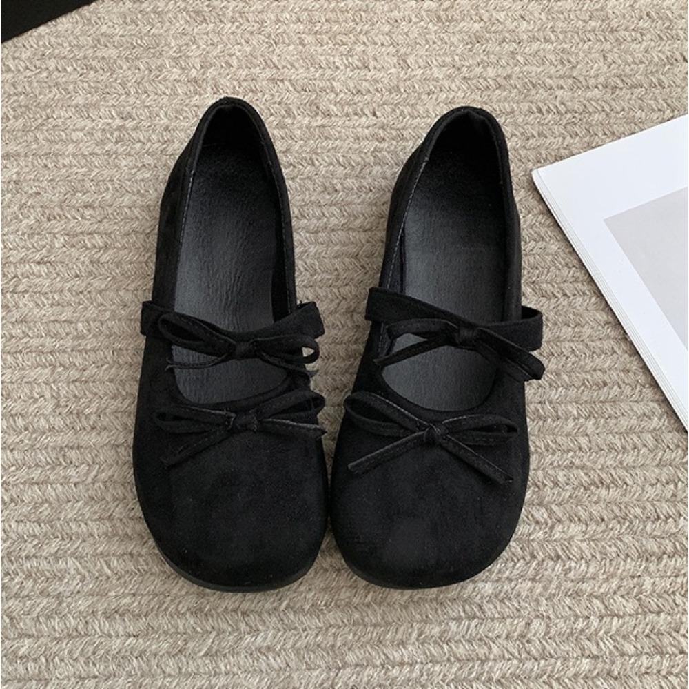 Flats for Women's Fashion Temperament French with Skirt Shallow Mouth Flat Shoes Women's 2026 New Summer Bow Mary Jane Shoes