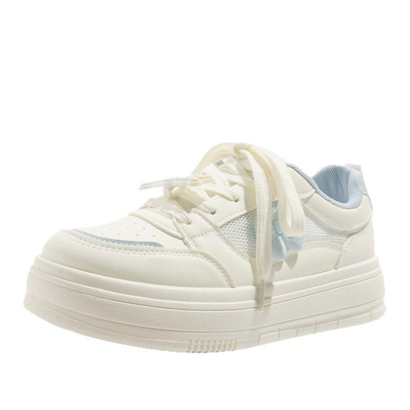 Spring mesh breathable lightweight board shoes student platform casual sports shoes