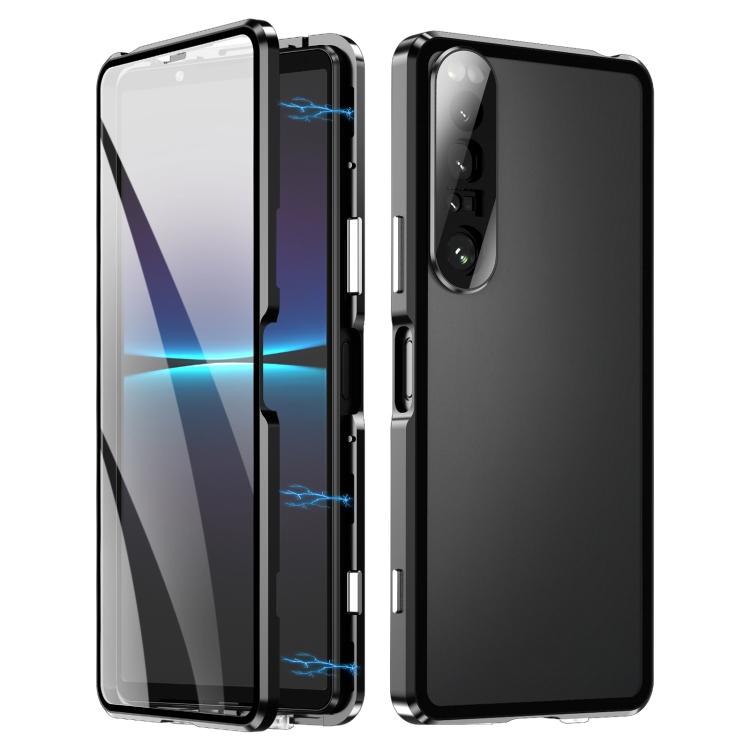 For Sony Xperia 1 IV HD Magnetic Metal Tempered Glass Phone Case