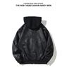 Men's Casual Hooded PU Leather Motorcycle Jacket