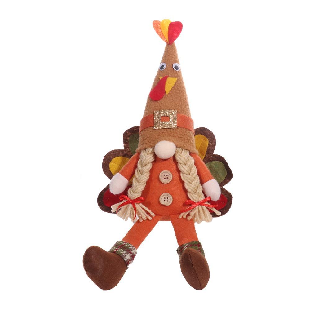 Cute Thanksgiving Turkey Statue Creative Miniature Figurine Sculpture  Home
