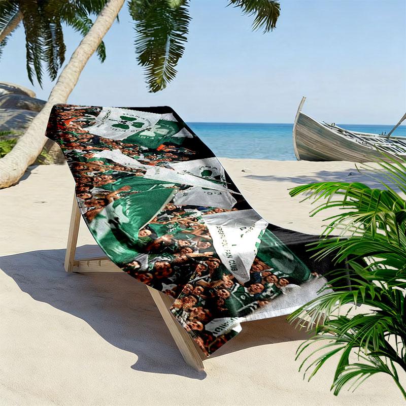 Panathinaikos FC Print Strandtuch, Großes Weiches Schnelltrocknendes Handtuch für Strand Camping Schwimmen