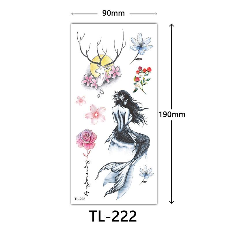 Flower Tattoo Stickers, Color Sketch Tattoo Stickers, English Letters, Wedding Photography Tattoo