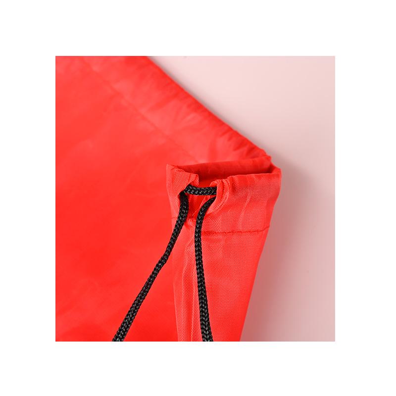 Custom Waterproof Oxford Cloth Sports Drawstring Backpack with Zipper for Students