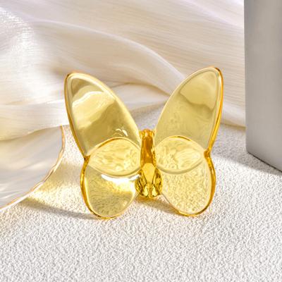 Faux Kristall Schmetterling Figur Mini Fliegender Schmetterling Statue Glas Schmetterling Tier Sammlerstück