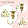 Retro Iron Candle Sconce Holder Wall Mounted Decorative Candlestick Display Artwork for Room Corridor Hallway Decor