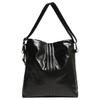 adidas Originals Trefoil Metal Logo Polyurethane Crossbody Shoulder Bag Large Women Bags Black KS5157
