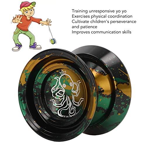Professional Non-Responsive Yo-Yo for Adults, Metal Responsive Yo-Yo for Beginners, Trick Yo-Yo, Aluminum Alloy Yo-Yo with Gloves and 3 Replacement Yo