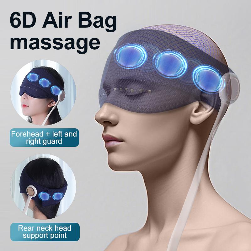 Electric Head Massager Eye Massager with Airbag Hot Compression Kneading Dredge Meridian Temple Sleep Aid Massager