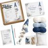 Weiches Garn für Plüschtiere DIY Häkel-Zwerg-Ornament-Set, Strickhandwerk mit Weihnachtsthema, Set für Eltern-Kind-Interaktionsaktivitäten, Handgemachtes Hänge-