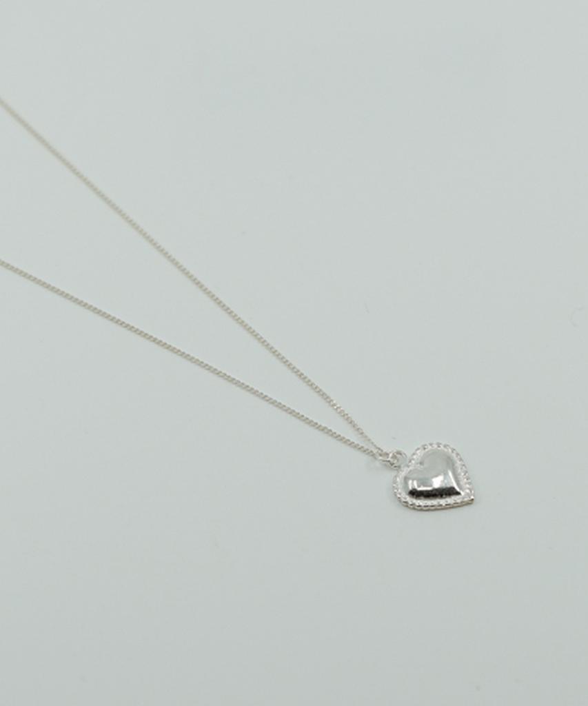 Alleun Silver 925 Heart Pendant Layered Chain Necklace