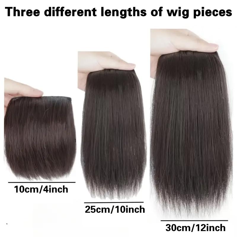 MERISIHAIR Synthetic Short Straight Hair Pieces Hair Extension Smooth And Fluffy Clip-In Hair Increase Hair Volume For Women Hair Accessories