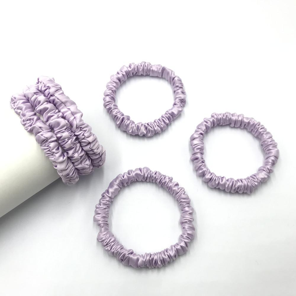 Fashionable Artificial Silk Thin Hair Tie High-Grade Satin Large Intestine Circle Women'S Headstring Hair Ornament