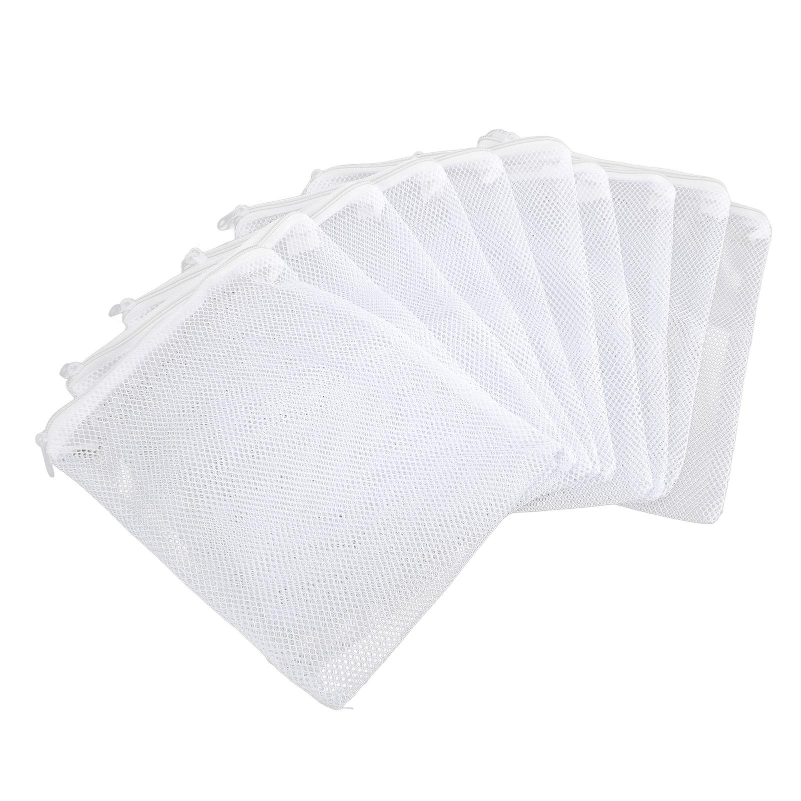 

10PCS Aquarium Filter Media Bags Large Mesh Nylon Net Filter Bags with Zipper for Activated Carbon Ceramic Rings