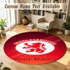 Round Rug Custom NameMiddlesbrough FC Pattern Non Slip Carpet Home Floor Decor