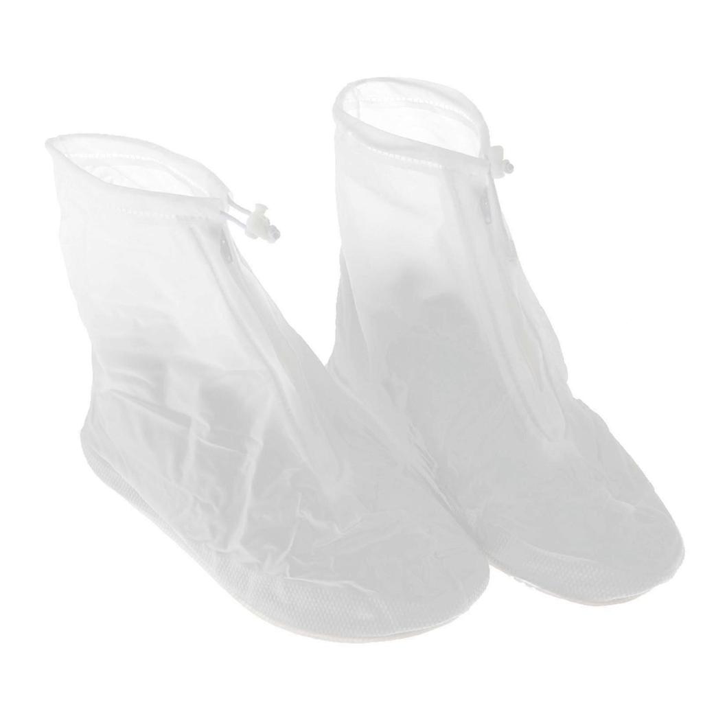 Waterproof shoe covers with zip foldable reusable adults rain