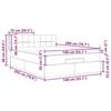 VidaXL Ottoman Bed Frame with Mattress Dark Blue 140x200 Cm Velvet 3312630